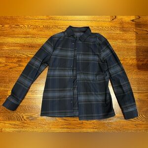 Mens Lululemon Flannel Shirt - Blue/Black